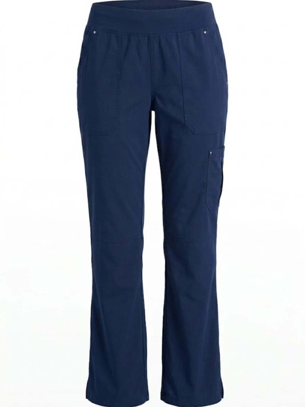 Healing Hands Purple Label Scrubs Large Navy Blue Cargo Yoga Waist Medical Nurse